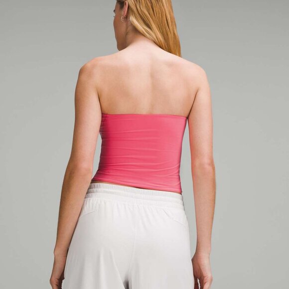 Lululemon Wundermost Ultra-Soft Nulu Tube Top Glaze Pink $48 NEW - Picture 4 of 5